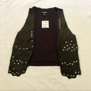 NWT Bebe Leather Studded Vest